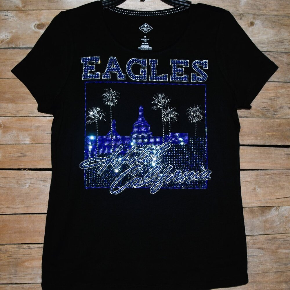 Eagles  rhinestone short sleeve shirt XS S M L XL XXL 1X2X3X4X5X
